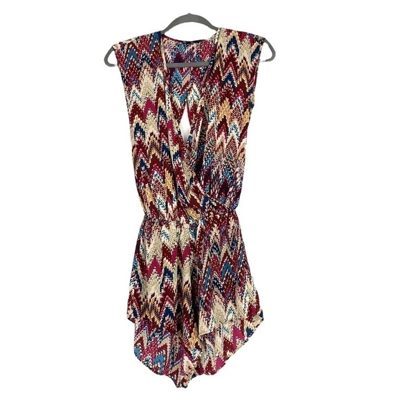 Olivaceous Open Back Romper - Multicolor, Size Small, S#46-236LHR - Picture 1 of 9